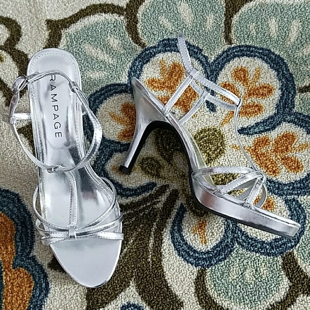 Rampage silver heels